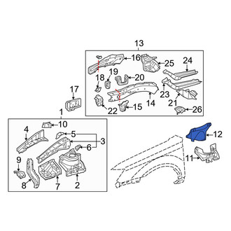 Toyota OE - Front Left Fender Splash Shield