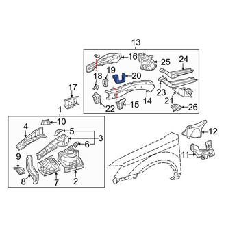 Toyota OE - Rear Right Frame Side Member Reinforcement
