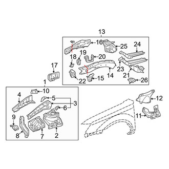 Toyota OE - Fender - Structural Components & Rails