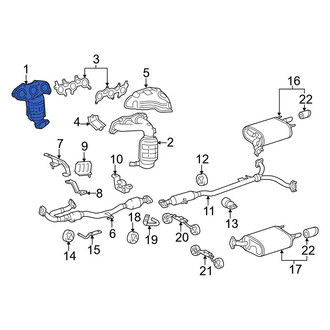 Toyota OE - Right Catalytic Converter with Integrated Exhaust Manifold