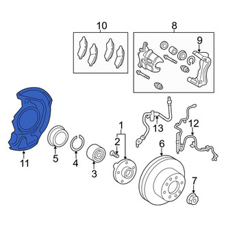 Toyota OE - Front Left Brake Dust Shield