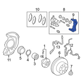 Toyota OE - Front Left Disc Brake Caliper Bracket