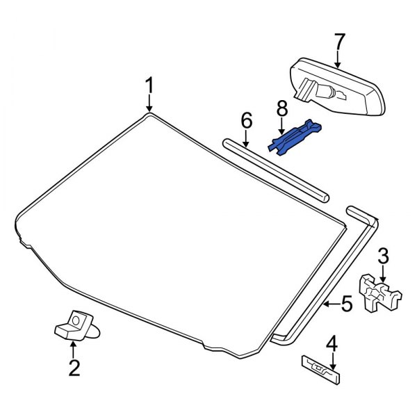 Toyota OE 8781804010 Front Interior Rear View Mirror Cover