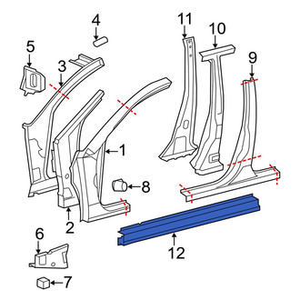 Toyota OE - Left Inner Rocker Panel