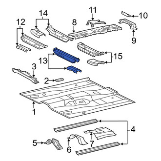 Toyota OE - Rear Floor Pan Crossmember