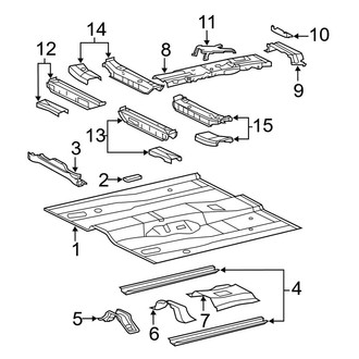Toyota OE - Pillars, Rocker & Floor - Floor & Rails