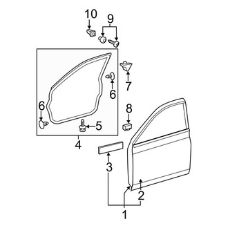 Toyota OE - Front Door - Door & Components