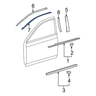 Toyota OE - Front Right Upper Trim Stripe Tape