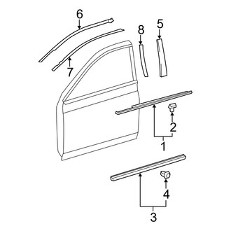 Toyota OE - Front Door - Exterior Trim