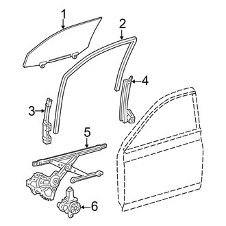 Toyota OE - Front Door - Glass & Hardware