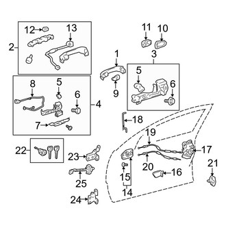 Toyota OE - Front Door - Lock & Hardware