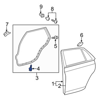 Toyota OE - Rear Left Door Seal Clip