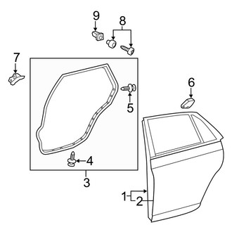 Toyota OE - Rear Door - Door & Components