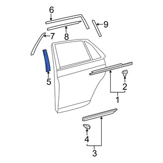 Toyota OE - Rear Left Door Applique