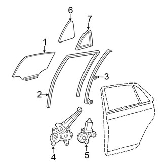 Toyota OE - Rear Door - Glass & Hardware