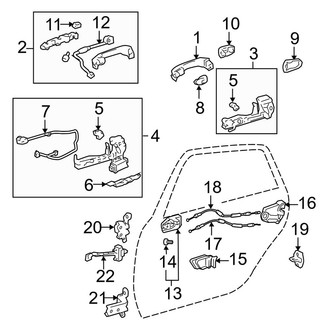 Toyota OE - Rear Door - Lock & Hardware