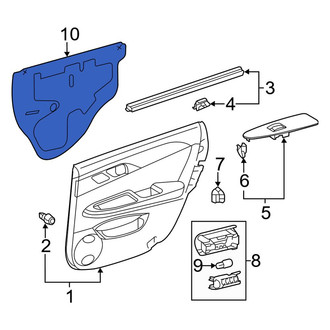Toyota OE - Rear Left Door Water Deflector