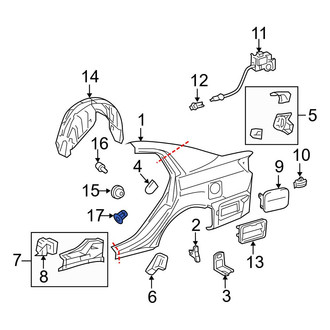 Toyota OE - Quarter Panel Splash Shield Grommet