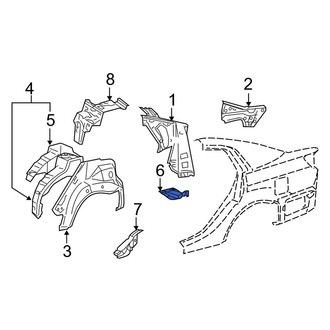 Toyota OE - Rear Right Outer Wheel Housing Bracket