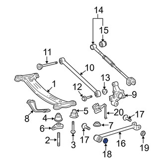 Toyota OE - Front Suspension Trailing Arm Nut