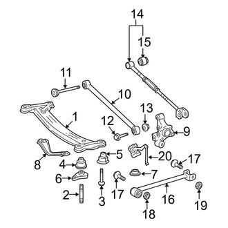 Toyota OE - Rear Suspension - Suspension Components