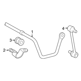 Toyota OE - Rear Suspension - Stabilizer Bar & Components