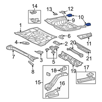 Toyota OE - Rear Right Floor Pan Reinforcement