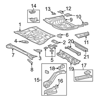 Toyota OE - Rear Body & Floor - Floor & Rails