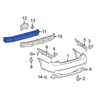 Toyota OE - Rear Bumper Impact Bar