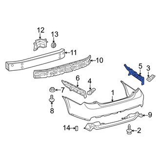 Toyota OE - Rear Right Bumper Guide