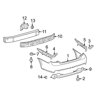 Toyota OE - Rear Bumper - Bumper & Components