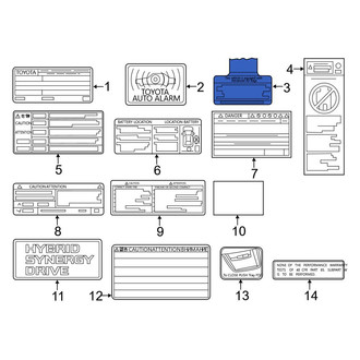 Toyota OE - Air Bag Information Label