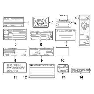 Toyota OE - Information Labels - Labels (3.5L)