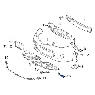 Toyota OE - Front Left Radiator Support Air Deflector