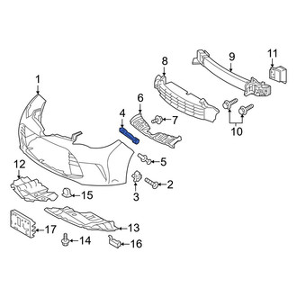 Toyota OE - Front Right Bumper Cover Support Rail