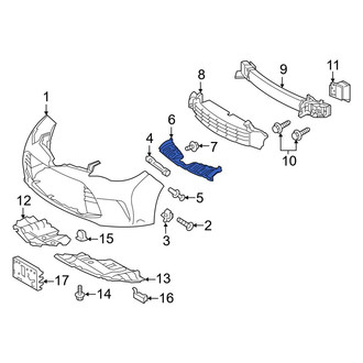 Toyota OE - Front Center Bumper Cover Support Rail
