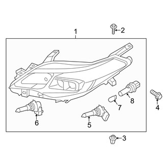 Toyota OE - Front Lamps - Headlamp Components (Halogen)