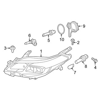Toyota OE - Front Lamps - Headlamp Components (HID)