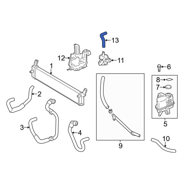 Drive Motor Inverter Radiator Hose