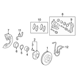 Toyota OE - Front Suspension - Brake Components