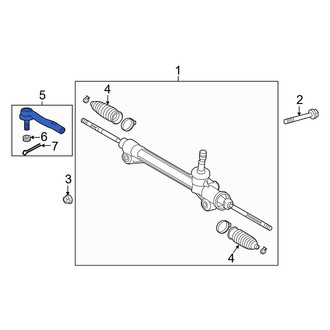 Toyota OE - Left Outer Steering Tie Rod End