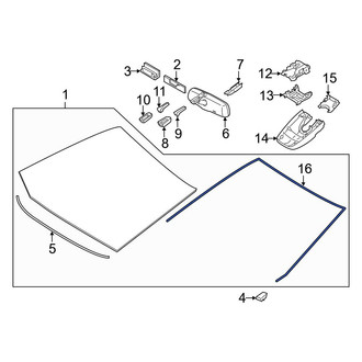 Toyota OE - Front Windshield Molding