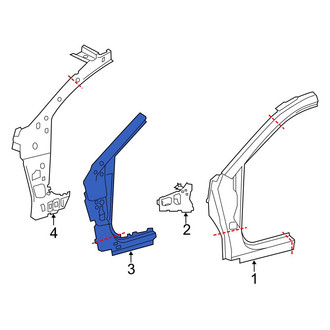 Toyota OE - Left Body A-Pillar Reinforcement