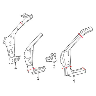Toyota OE - Pillars, Rocker & Floor - Hinge Pillar