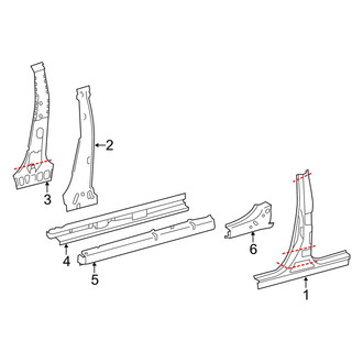 Toyota OE - Pillars, Rocker & Floor - Center Pillar & Rocker