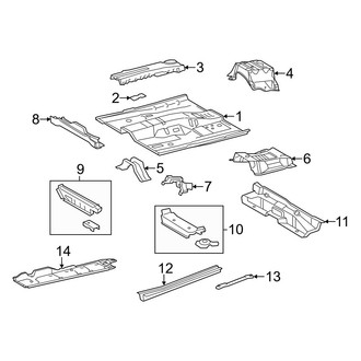 Toyota OE - Pillars, Rocker & Floor - Floor & Rails