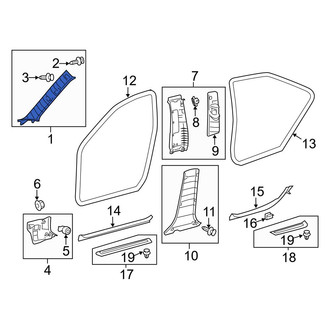 Toyota OE - Left Body A-Pillar Trim Panel