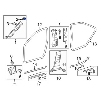 Toyota OE - Body A-Pillar Trim Panel Clip