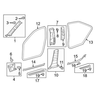 Toyota OE - Pillars, Rocker & Floor - Interior Trim