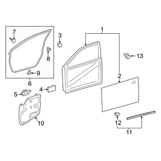 Toyota OE - Front Door - Door & Components